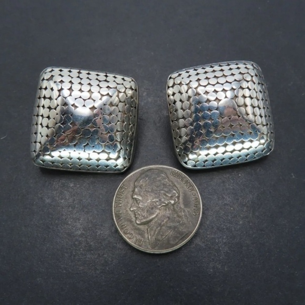 John Hardy sterling silver clip on earrings